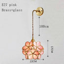 Applique murale design LED avec plusieurs trèfles en verre et métal