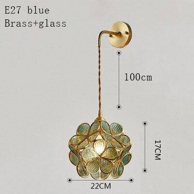 Applique murale design LED avec plusieurs trèfles en verre et métal - vue 9 sur 10