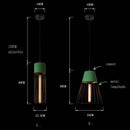 Suspension design LED en métal style cage rétro Coffee