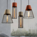 Suspension design LED en métal style cage rétro Coffee
