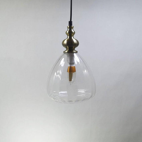 Suspension rétro LED en verre cristal colorée Coffee
