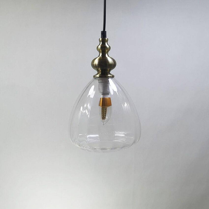 Lámpara de suspensión Retroiluminación LED en cristal de color café