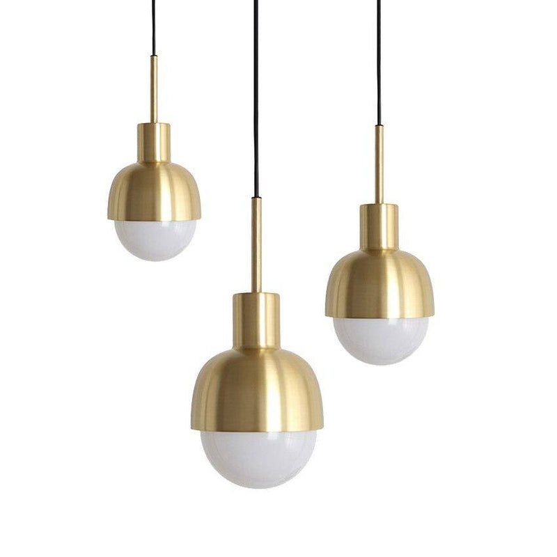 pendant light Nordic golden half ball