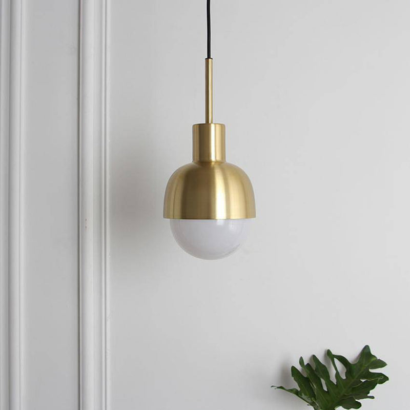 pendant light Nordic golden half ball