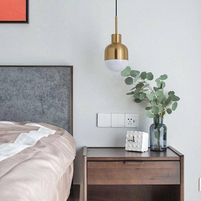 pendant light Nordic golden half ball