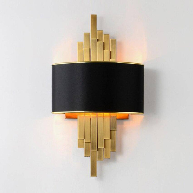 wall lamp Black and gold LED Pipe