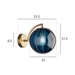 Applique murale LED doré avec boule en verre fumé Scone