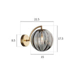 Applique murale LED doré avec boule en verre fumé Scone