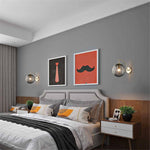 Applique murale LED doré avec boule en verre fumé Scone