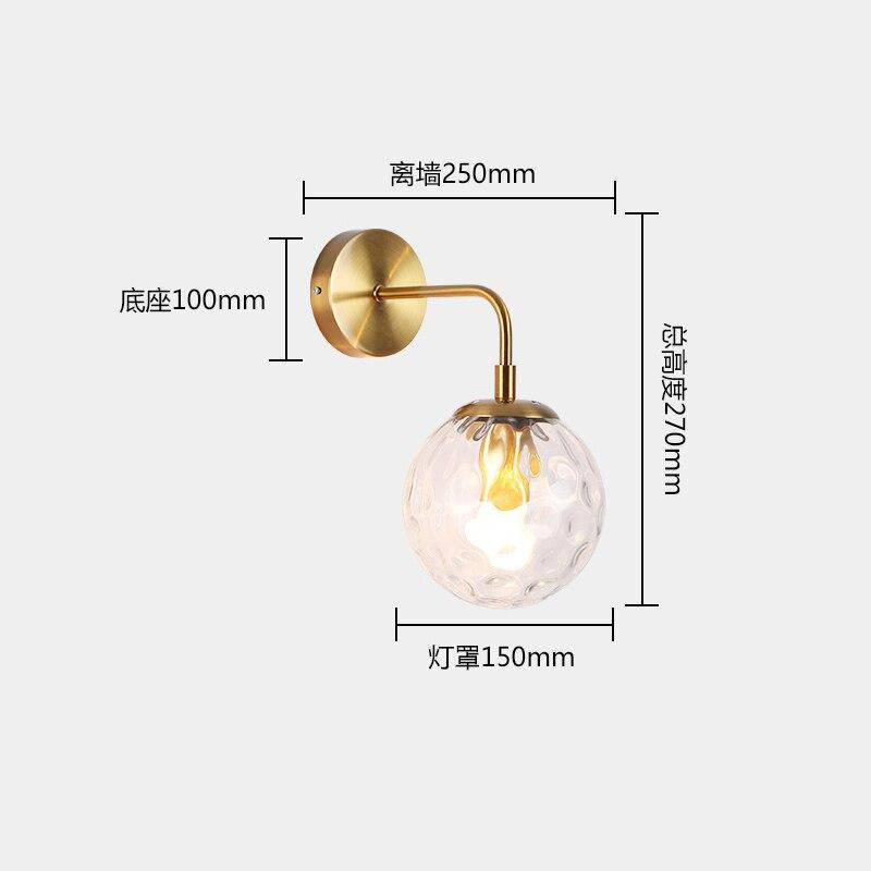 wall lamp LED wall light with glass ball Wall