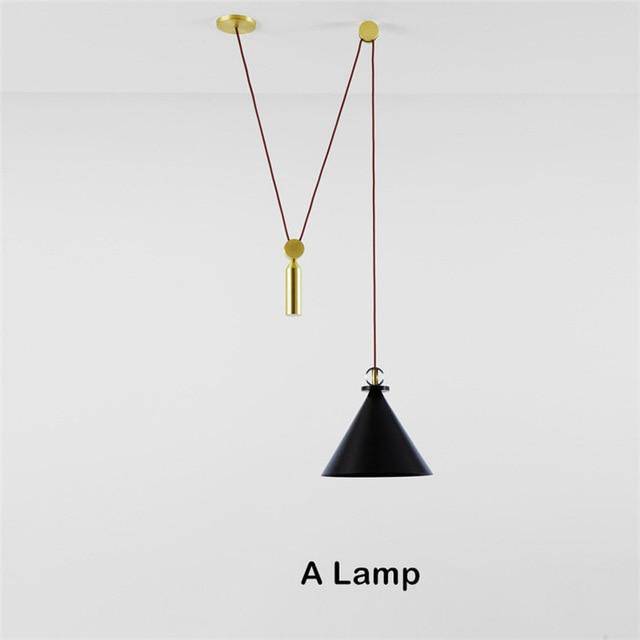 pendant light Pulley multi-light pendant design