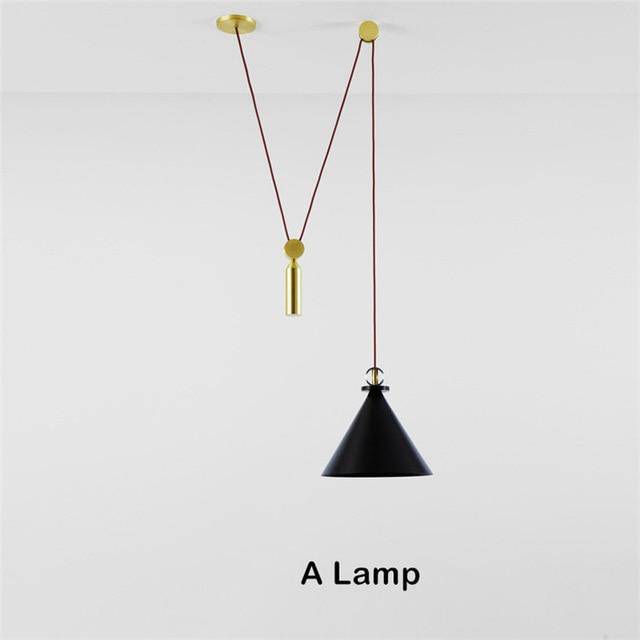 Suspension design à plusieurs lampes suspendues Pulley