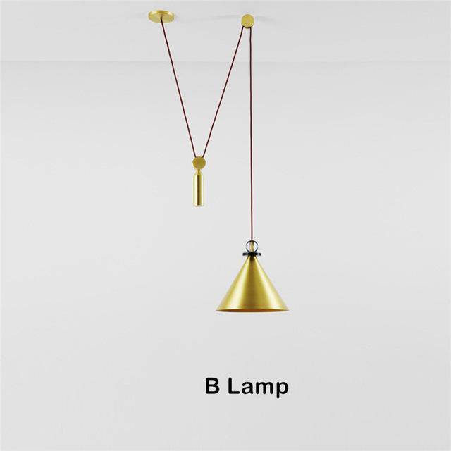 Lámpara de suspensión design con varias lámparas colgantes Pulley
