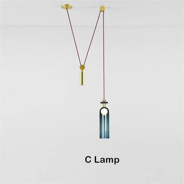 pendant light Pulley multi-light pendant design