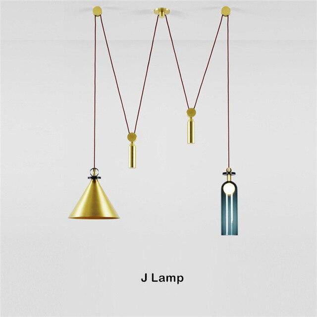 pendant light Pulley multi-light pendant design