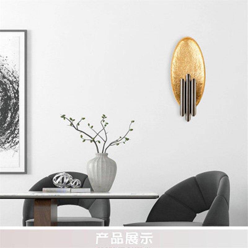wall lamp oval shell design and golden cylindrical lamps Shell
