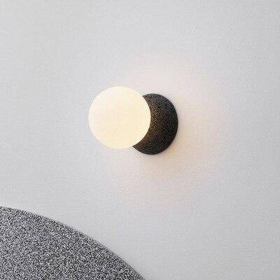 wall lamp design cement ball and glass ball