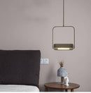 Suspension moderne en carré avec base lumineuse Saanvi