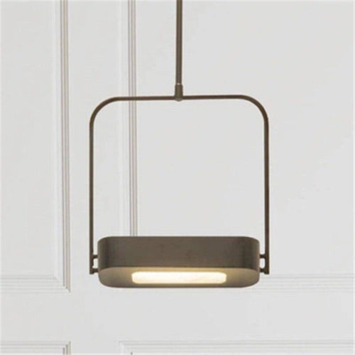 Suspension moderne en carré avec base lumineuse Saanvi
