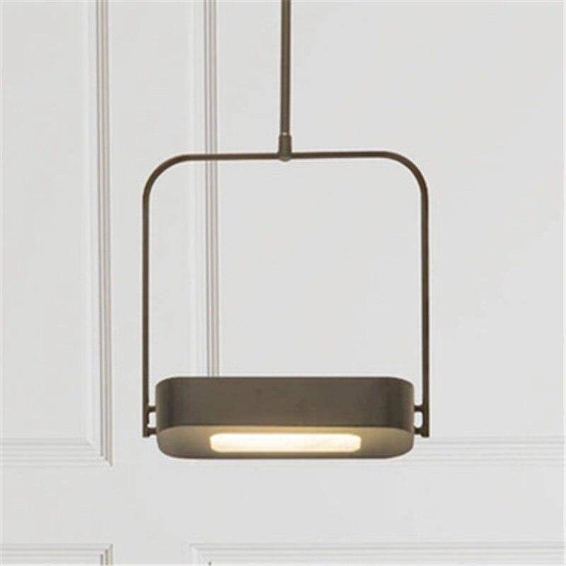Suspension moderne en carré avec base lumineuse Saanvi - vue 5 sur 4