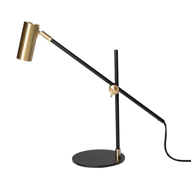 Lampe de bureau ou chevet avec spot en tube orientable Retro