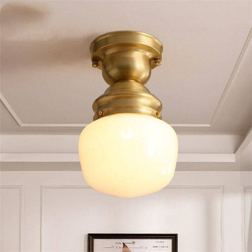 Vintage ceiling light with gold stand