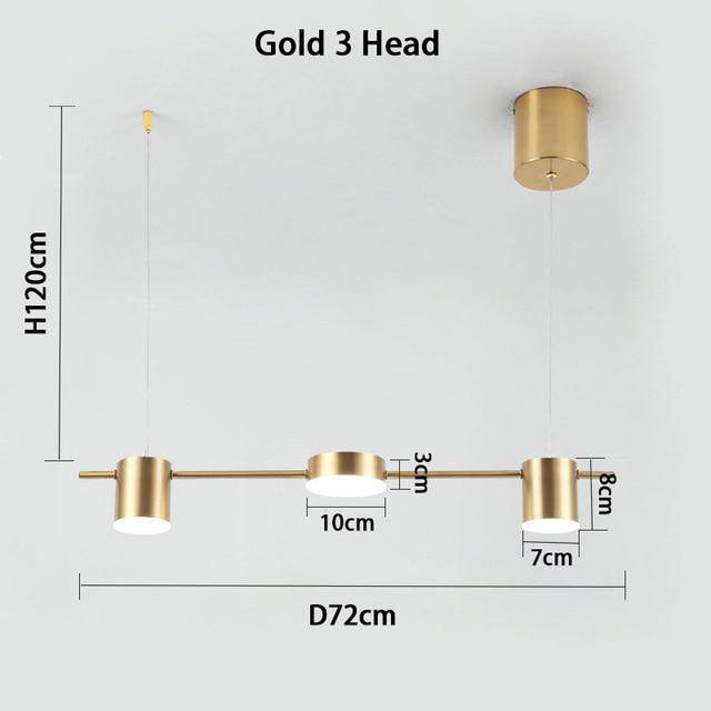 Lustre design à LED allongé en métal style Luxury Hang