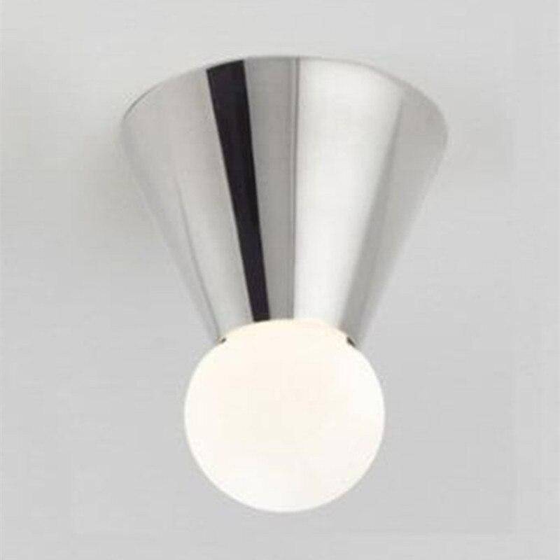 Chrome plated LED ceiling light with glass ball