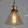 Suspension avec abat-jour en verre Loft