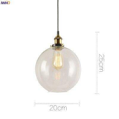 Pendant light with glass shade Loft