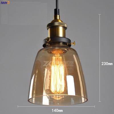 Pendant light with glass shade Loft