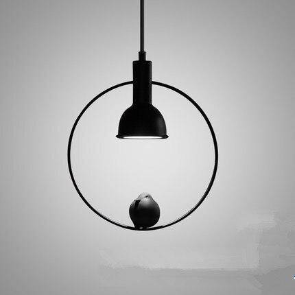 pendant light industrial with bird perched Bird