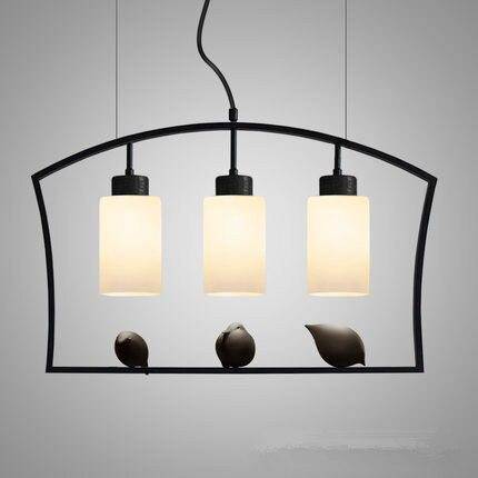 pendant light industrial with bird perched Bird