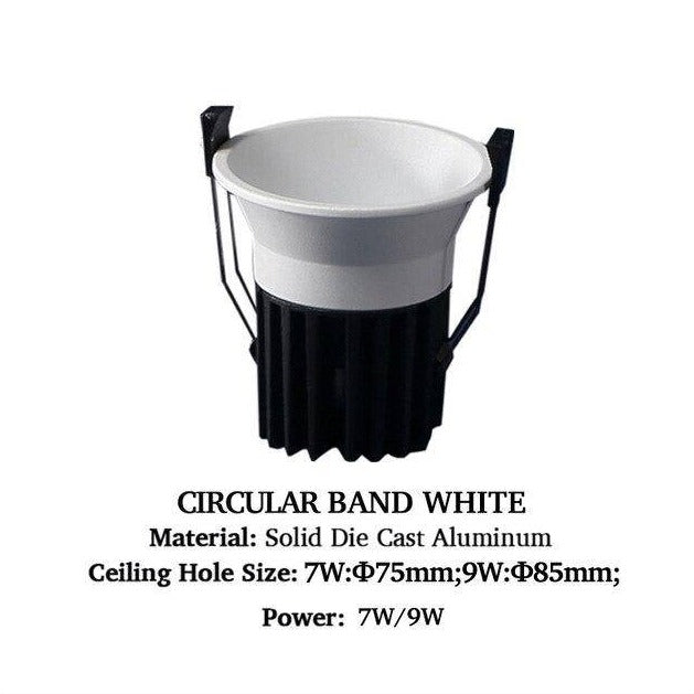 Spotlight modern flush-mounted with several LED shapes