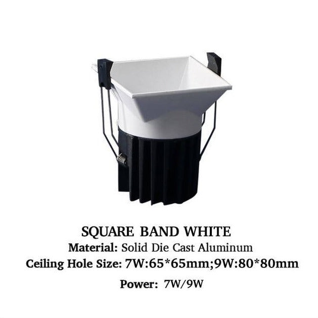 Spotlight modern flush-mounted with several LED shapes