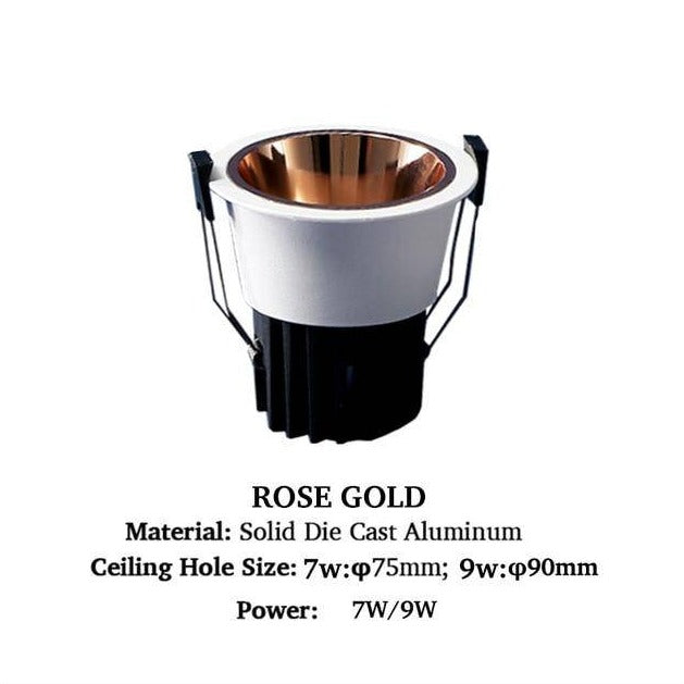 Spotlight modern flush-mounted with several LED shapes