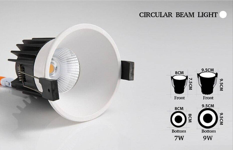 Spotlight modern flush-mounted with several LED shapes