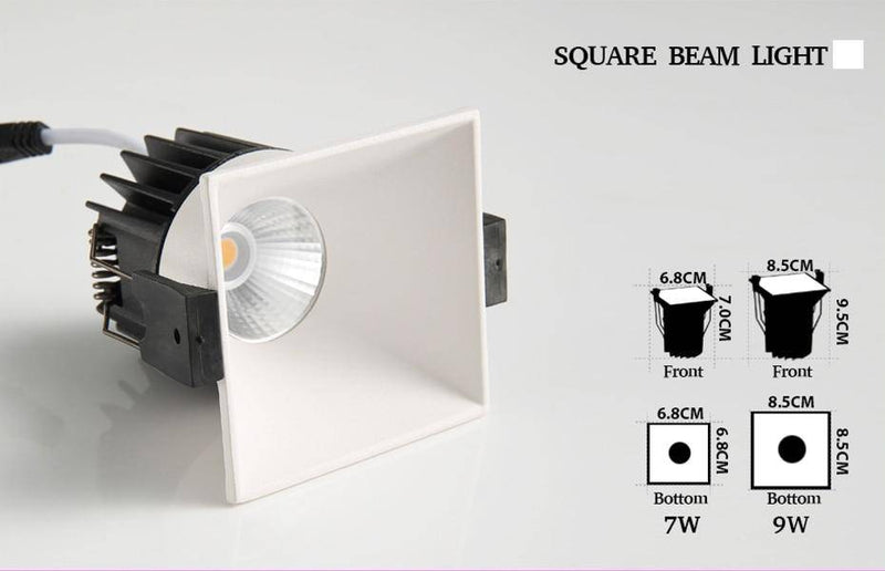 Spotlight modern flush-mounted with several LED shapes