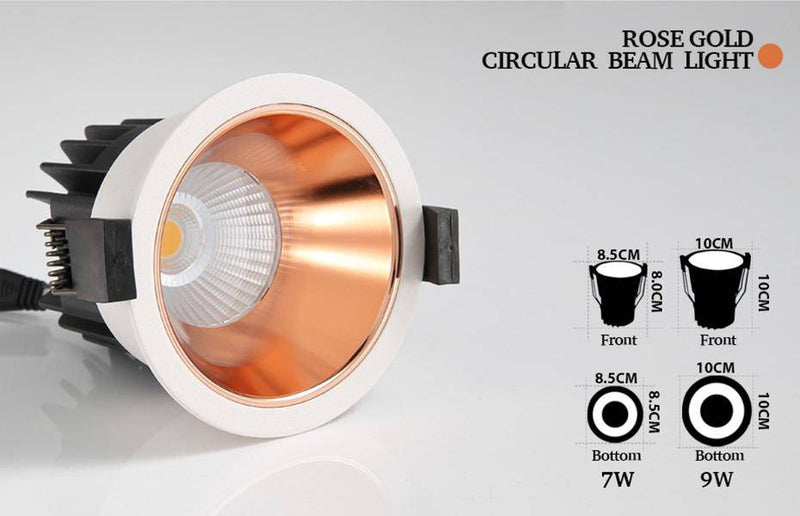 Spotlight modern flush-mounted with several LED shapes