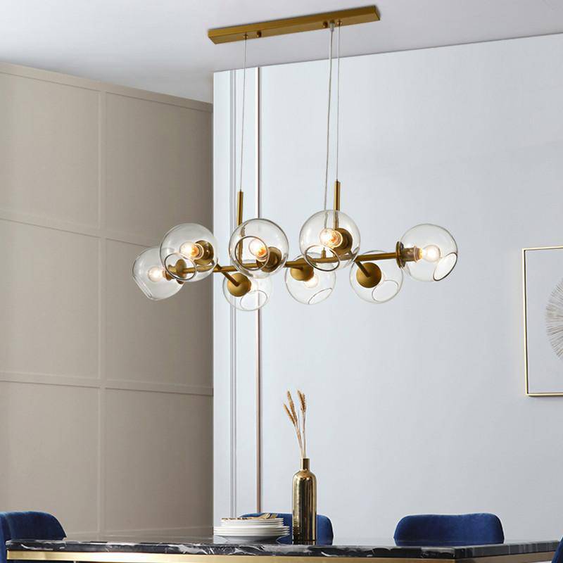 Lustre design avec verre en boule de verre Creative - vue 3 sur 5