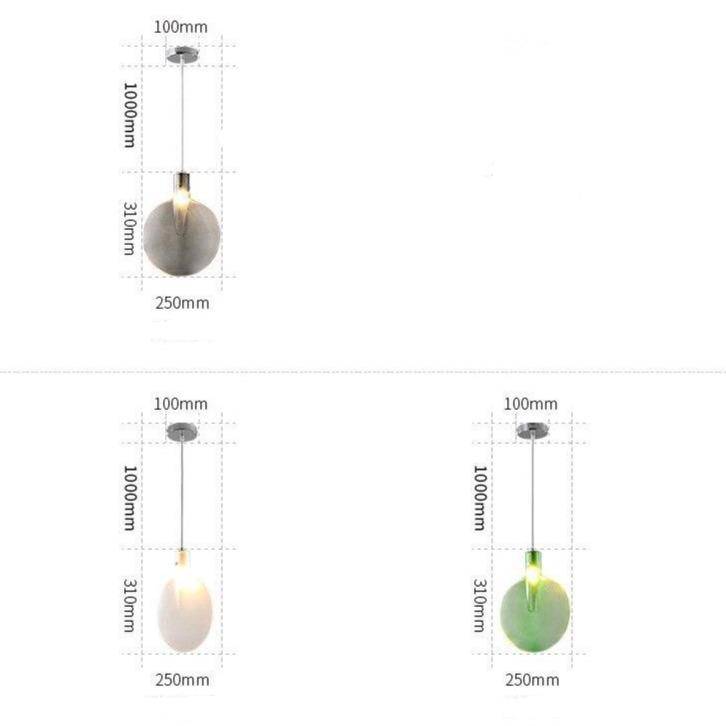 pendant light LED colored glass disc design