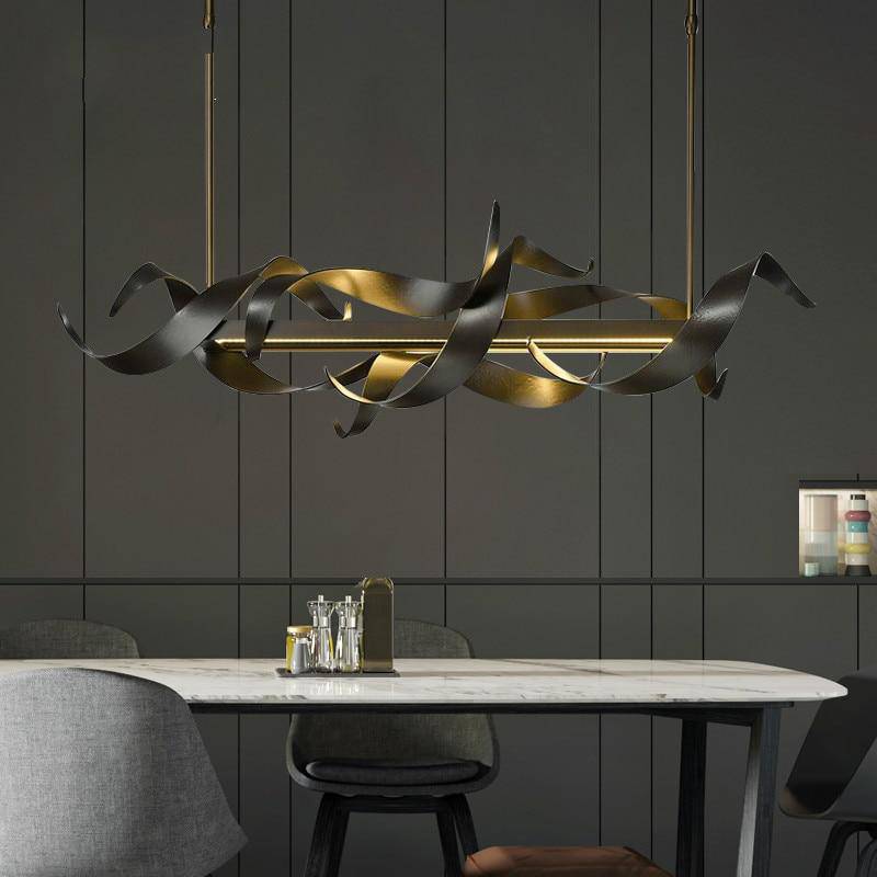 Luxury modern LED chandelier in metal
