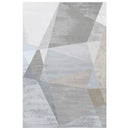 Tapis design rectangle aux formes géométrique grises Area