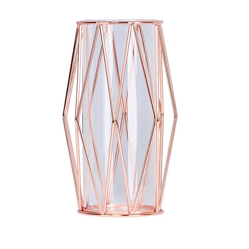 Vase design en métal et verre style Wedding