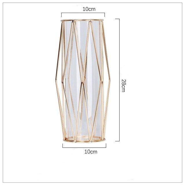 Design vase in metal and glass Wedding style