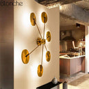 Applique murale design LED avec 5 disques en métal Loft