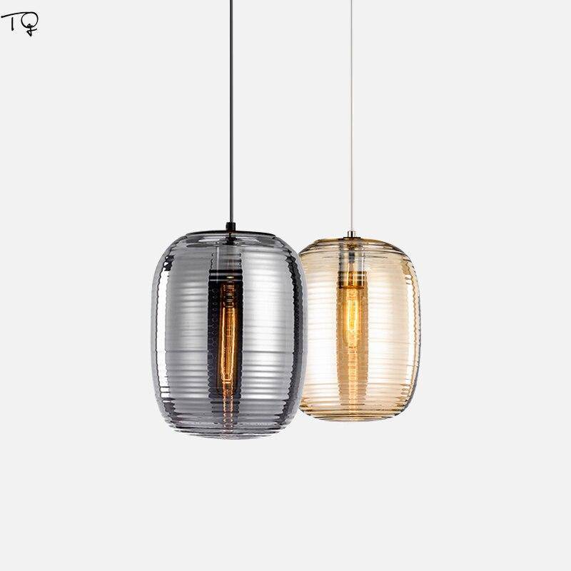 pendant light Loft LED stripe glass design