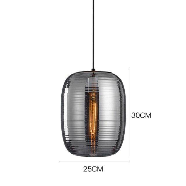 pendant light Loft LED stripe glass design