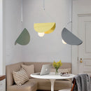Suspension moderne LED abat-jour circulaire plat et plié Kaia