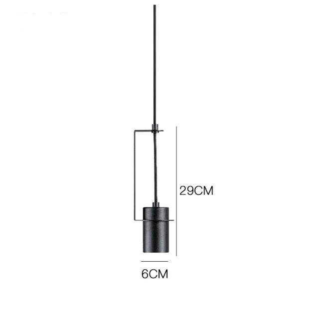 pendant light LED design with metal cylinder in industrial style